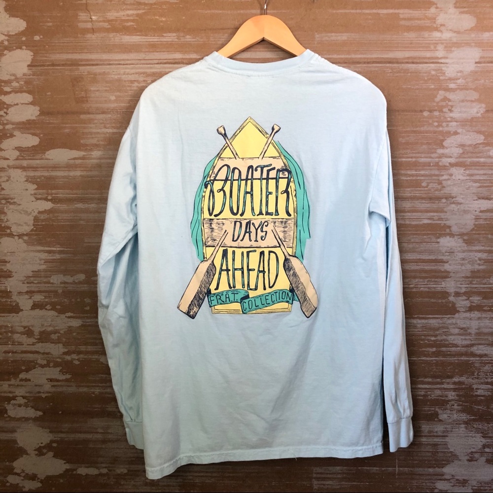 Fraternity Collection Light Blue Long Sleeve Tee